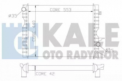 KALE OTO RADYATOR 350600 -  Радиатор, охлаждение двигателя